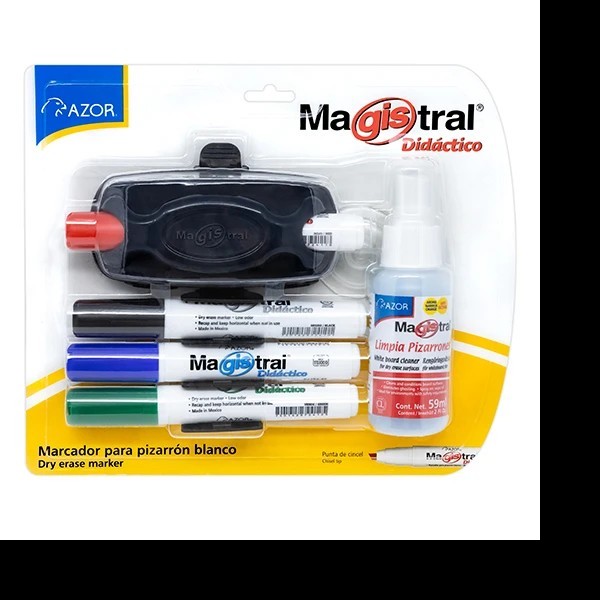 MARCADOR PPIZ. GRUESO MAGISTRAL 8350K BLISTER 4CBORRLIMP.